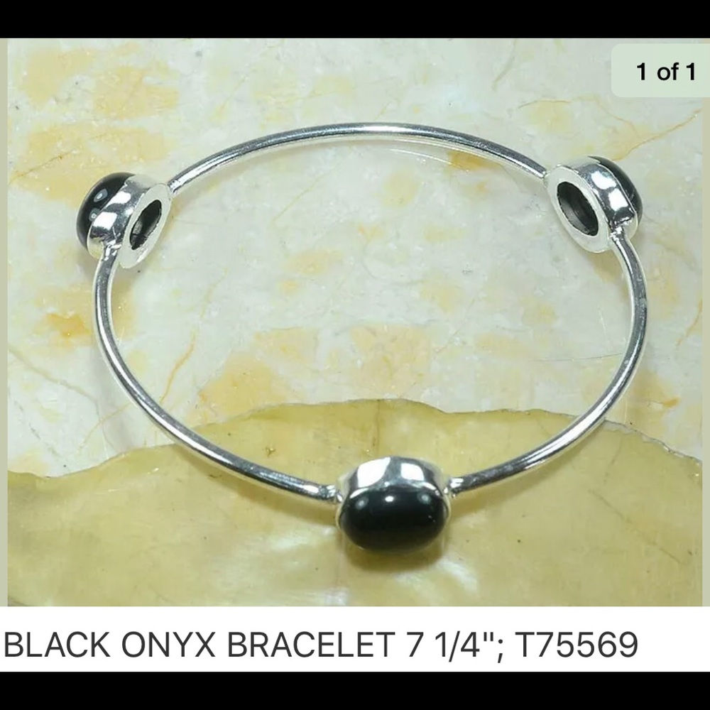 Black Onyx Bangle Bracelet 🔥